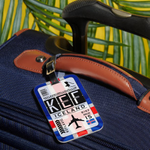 Iceland Keflavic KEF Airport Luggage Tag