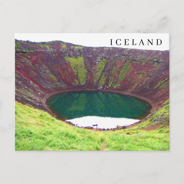 Iceland Kerid Crater view postcard (Front)