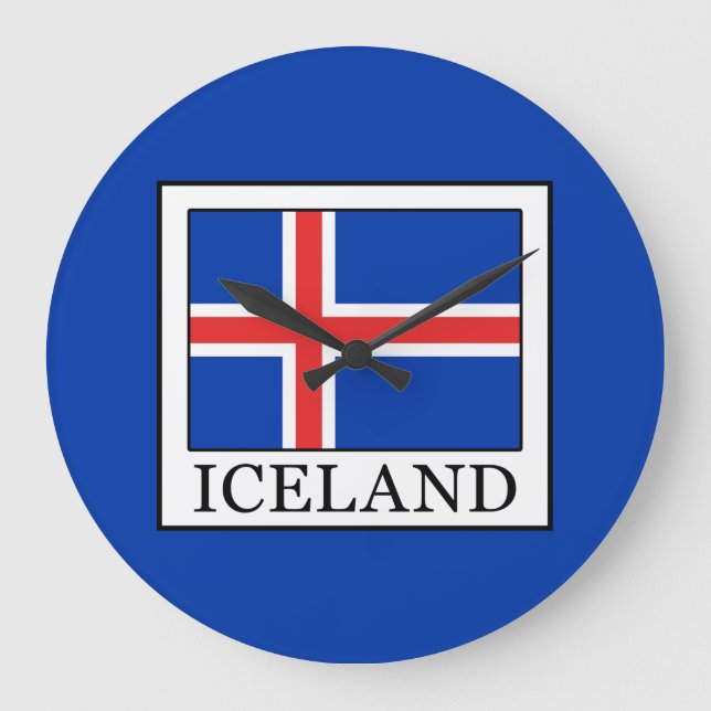 Iceland Large Clock (Front)
