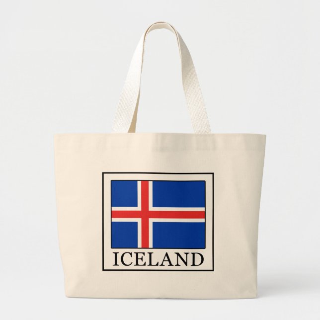 Iceland Large Tote Bag (Front)