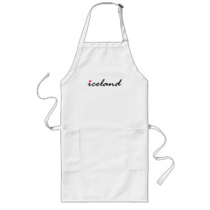 Iceland love patriot long apron