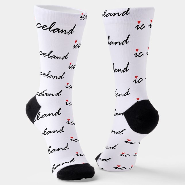 Iceland love patriot socks (Angled)