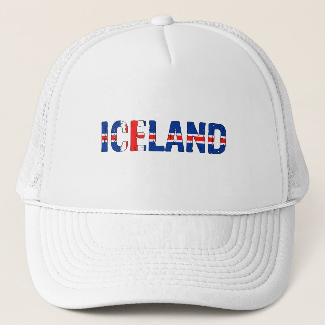 Iceland love patriot trucker hat (Front)