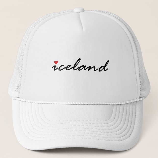 Iceland love patriot trucker hat (Front)