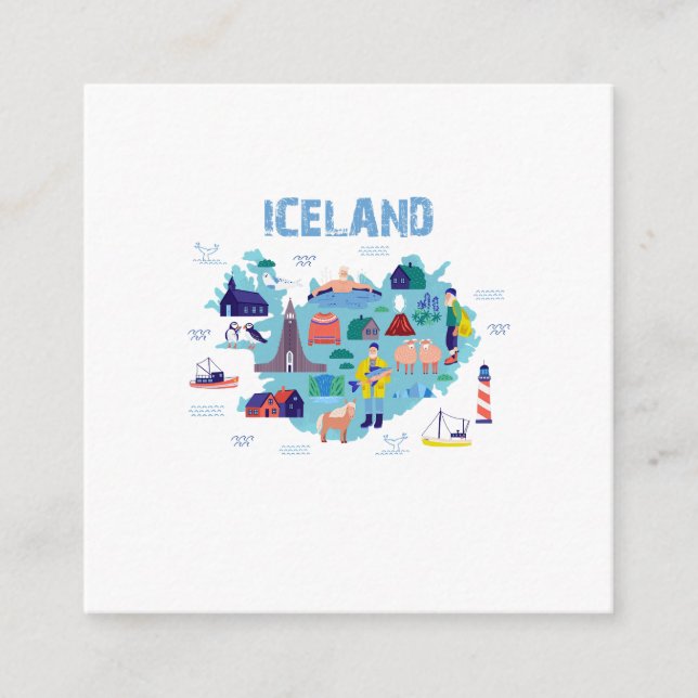 Iceland map enclosure card (Front)
