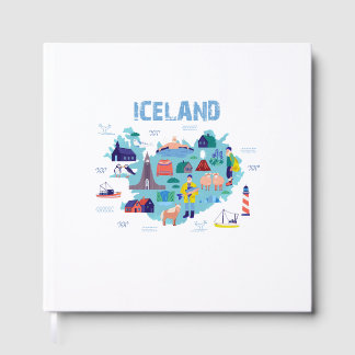 Iceland map guest book