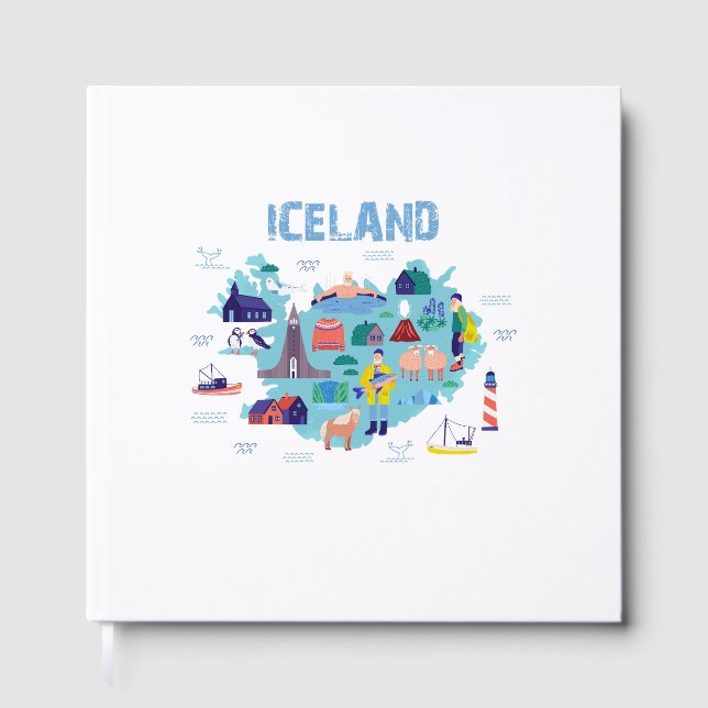 Iceland map guest book (Front)