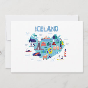 Iceland map invitation