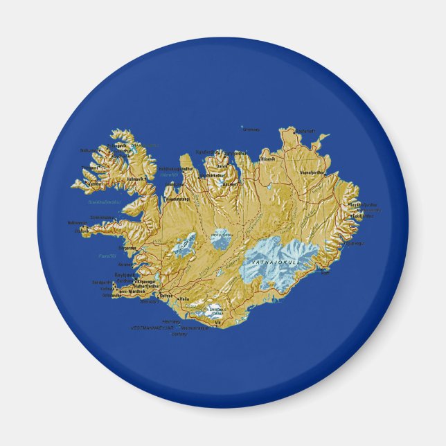 Iceland Map Magnet (Front)