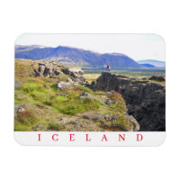 Iceland Mid-Atlantic Ridge view fridge magnet