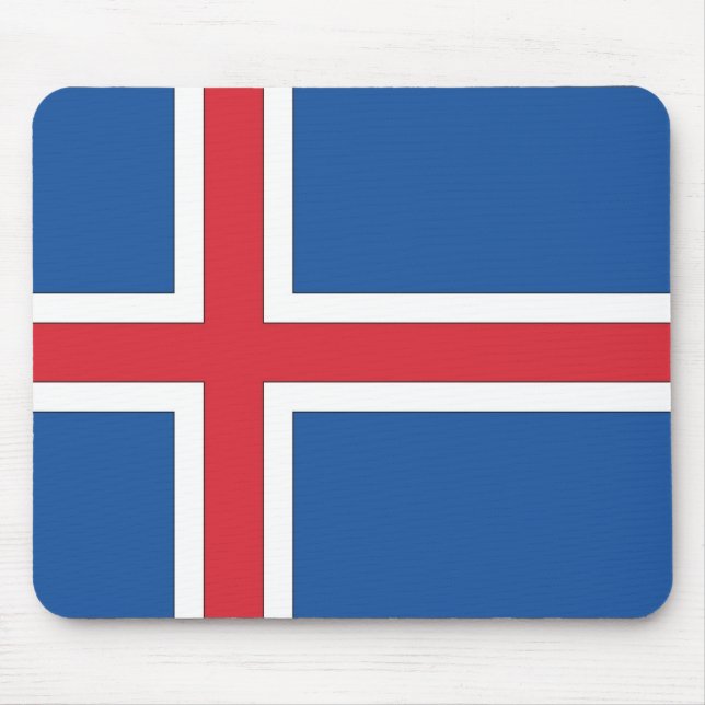 Iceland National Flag Mouse Pad (Front)