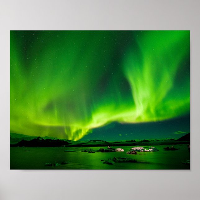 Iceland Northern Lights Poster (Front)