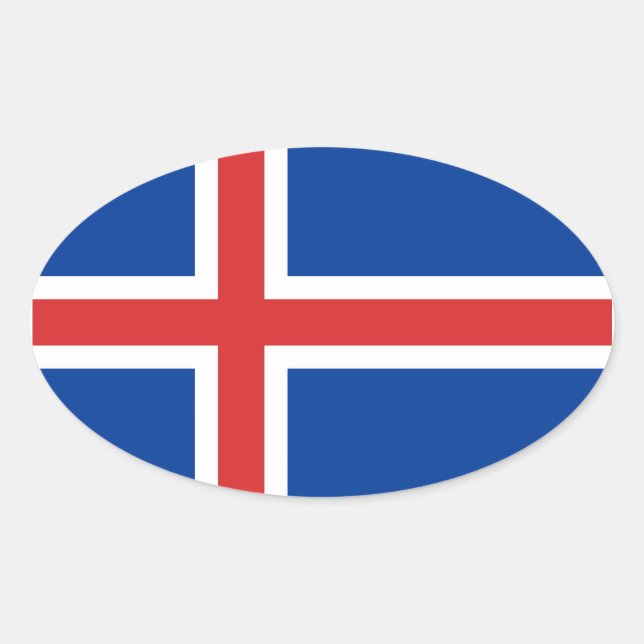 ICELAND OVAL STICKER (Front)
