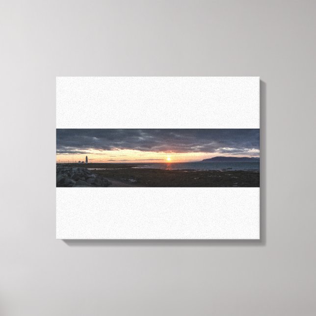 Iceland panorama sunset canvas print (Front)