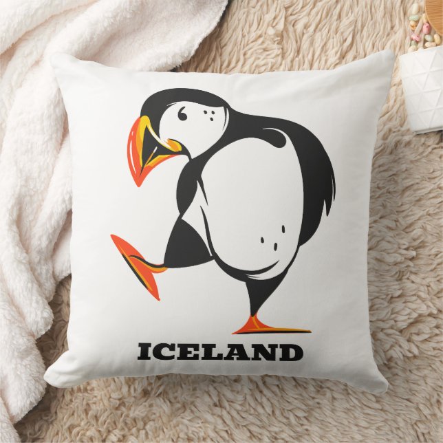 Iceland Puffin Cushion (Blanket)