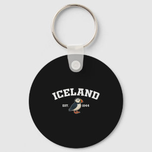 Iceland Puffin Vintage Icelandic Souvenir Key Ring
