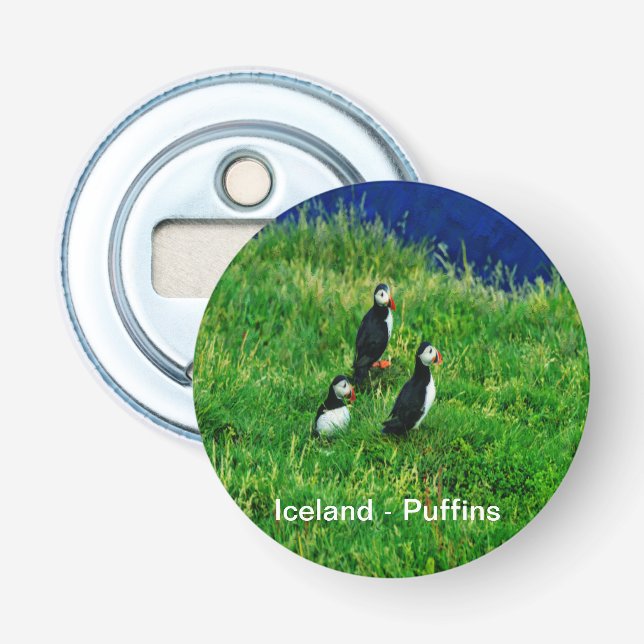 Iceland - Puffins Bottle Opener (Front)