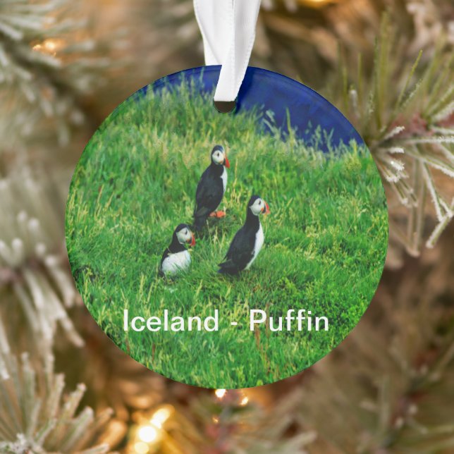 Iceland - Puffins Ornament (Tree)