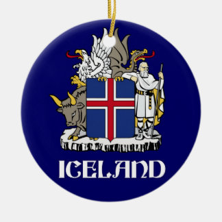 ICELAND - seal/emblem/blazon/coat of arms/symbol Ceramic Tree Decoration