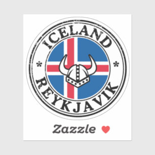 Iceland Seal Sticker Round Flag For Laptop Book
