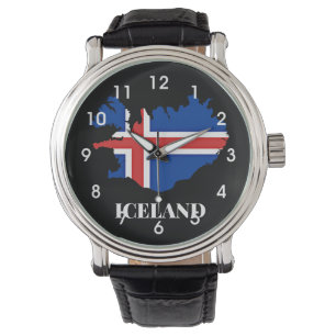 Iceland Silhouette, flag, Watch