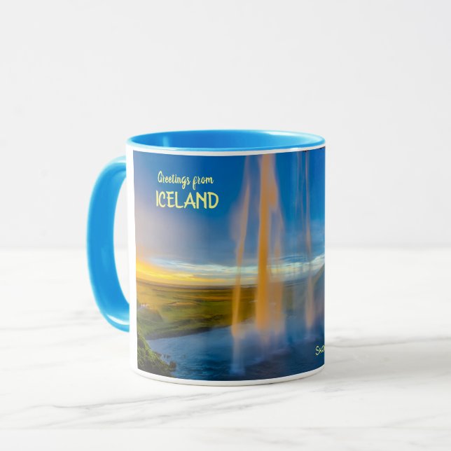 Iceland - Skogafoss waterfall Mug (Front Left)