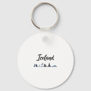 Iceland Skyline Travel Vacation Outfits Key Ring