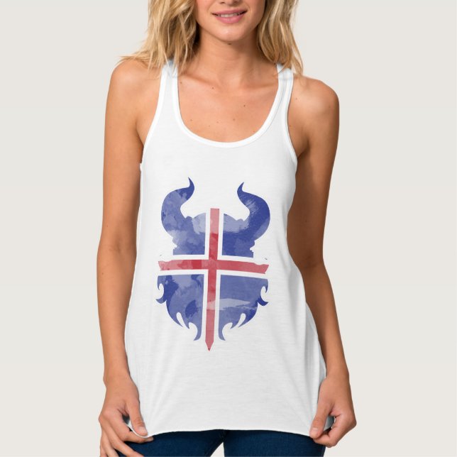 Iceland Soccer Gift Icelandic Football Team Singlet (Front)