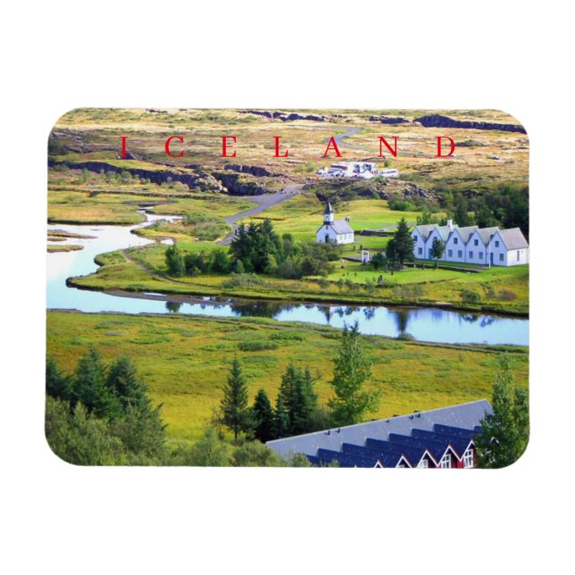 Iceland Thingvellir National Park view magnet (Horizontal)