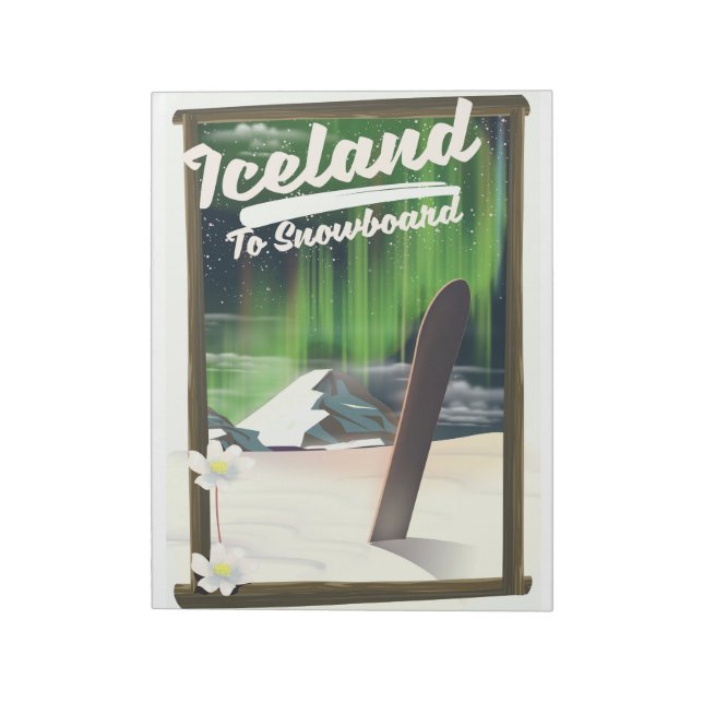 Iceland to Snowboard Notepad (Rotated)