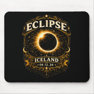 Iceland Total Solar Eclipse 2026 Celestial Eclipse Mouse Pad