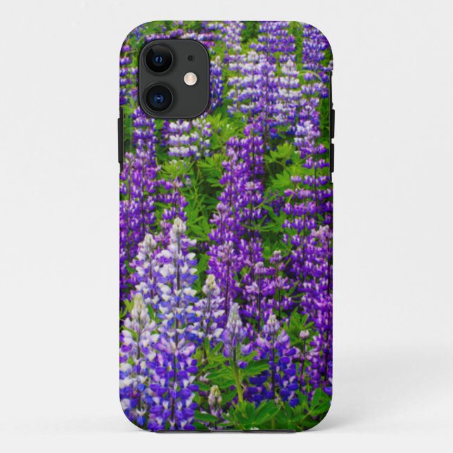Iceland. Vik i Myrdal. Field of Lupines Case-Mate iPhone Case (Back)