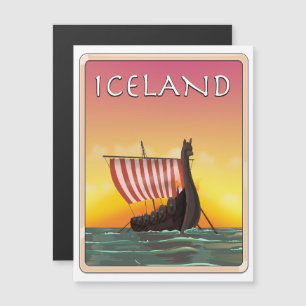 Iceland Viking Travel poster