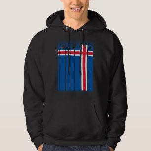 Iceland Vintage Icelandic Flag Vacation Hoodie