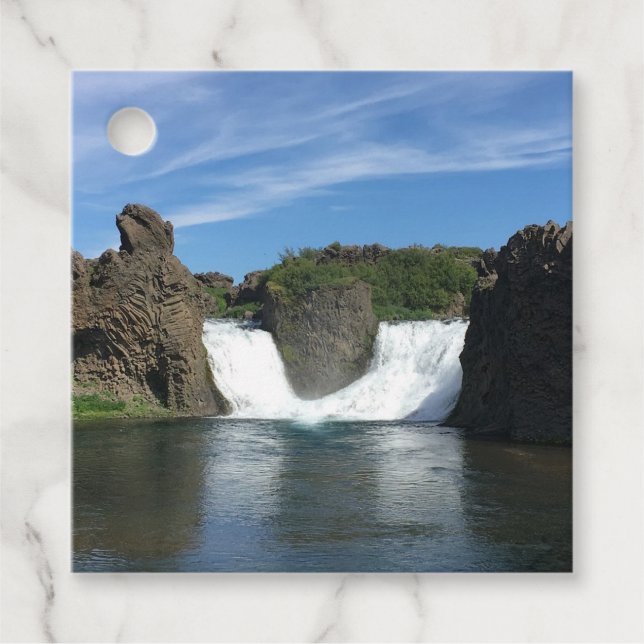Iceland waterfall - favour tags (Front)