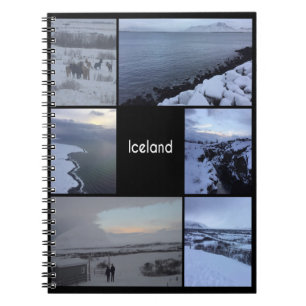 Iceland Winter Landscape Collage Notebook