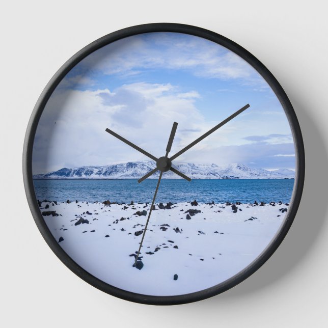 Iceland Winter Wonderland Clock (Front)
