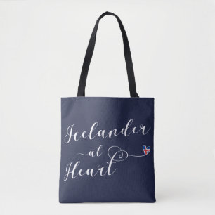 Icelander At Heart Customisable Bag, Iceland Tote Bag