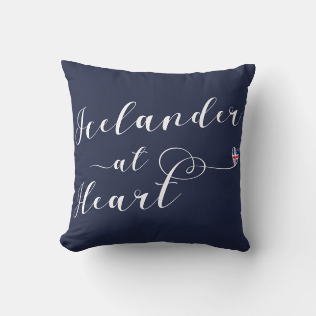 Icelander At Heart Throw Cushion, Iceland Cushion (Front)