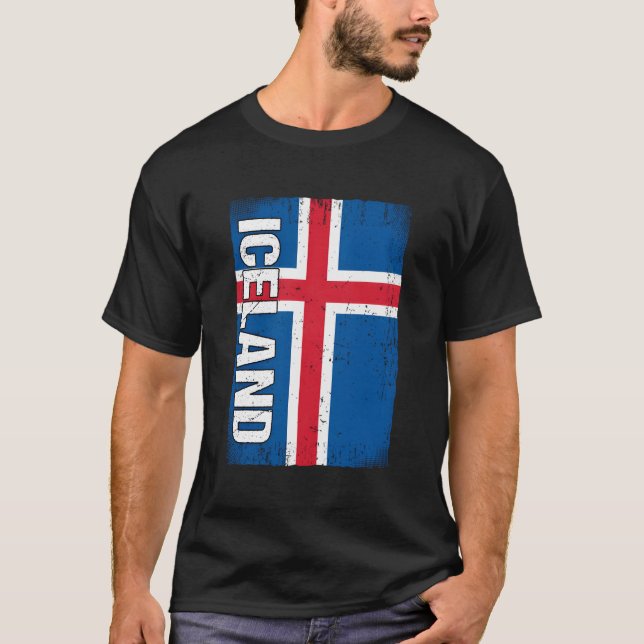 Icelander Flag Iceland T-Shirt (Front)