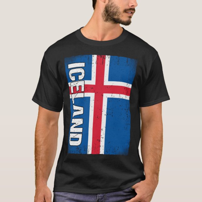 Icelander Flag Iceland T-Shirt (Front)
