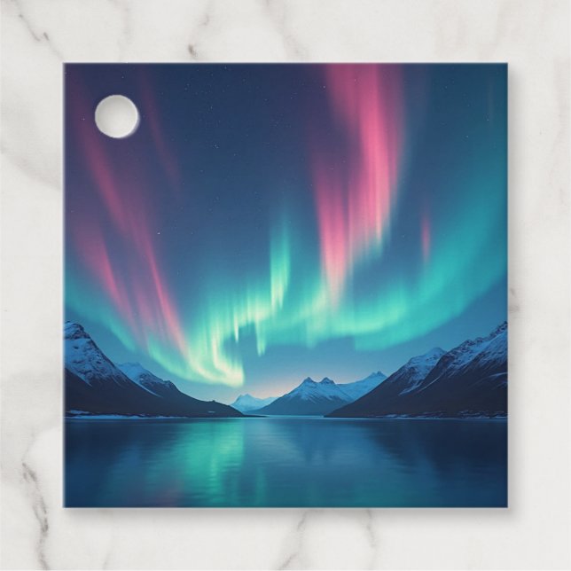 Icelandic Aurora Favour Tags (Front)
