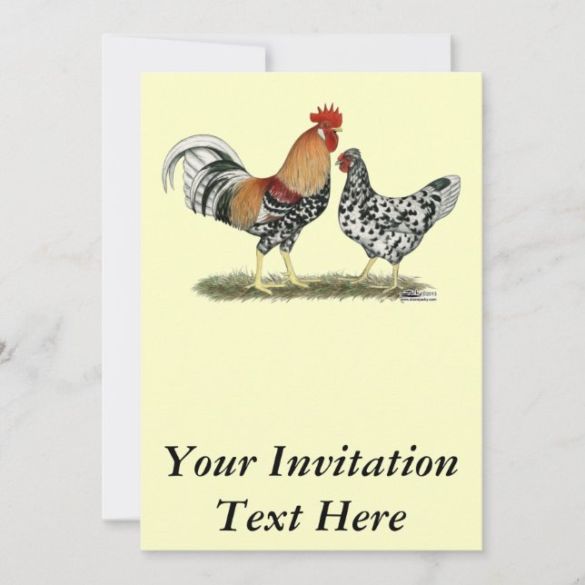 Icelandic Chickens Invitation (Front)