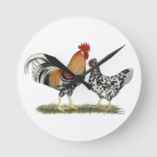 Icelandic Chickens Round Clock