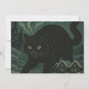 Icelandic Christmas yule Cat Thank You Card