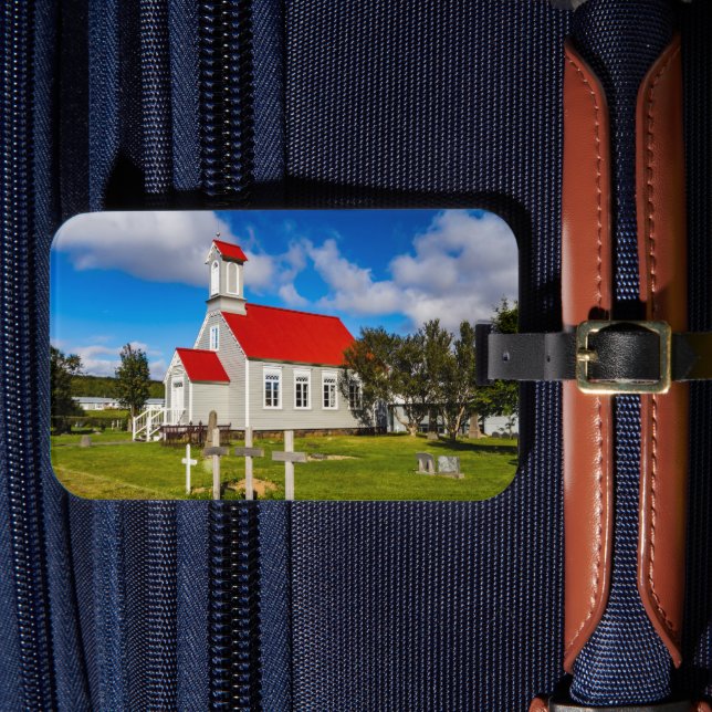 Icelandic Church Luggage Tag (Front Insitu 4)