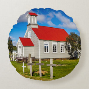 Icelandic Church Round Cushion
