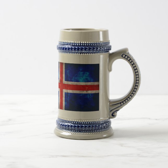 Icelandic Flag Beer Stein (Right)