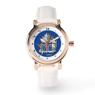 Icelandic Flag & Iceland emblem fashion /design Watch