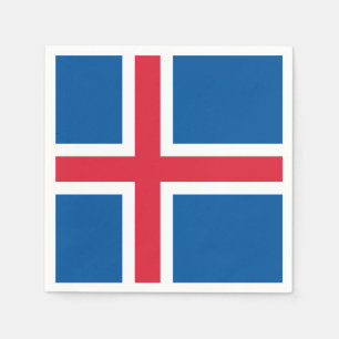 Icelandic flag napkin
